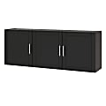Ameriwood™ Home Callahan Wall Cabinet, 20-5/16”H x 54”W x 12-1/2”D, Black