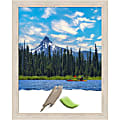 Amanti Art Hardwood Whitewash Picture Frame, 25" x 31", Matted For 22" x 28"