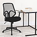 Flash Furniture Salerno Series Ergonomic Mesh High-Back Office Chair With Arms, Black