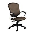Global® Supra Tilter Chair, High-Back, 42"H x 26"W x 27"D, Earth/Black