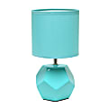 Simple Designs Round Prism Mini Table Lamp, 10-7/16"H, Blue