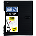 Five Star® Reusable Notebook Plus Study App, College Ruled, 8 1/2" x 11", Black 1 thumbnail image
