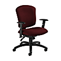 Global® Supra X Mid-Back Multi-Tilter Chair, 38 1/2"H x 25 1/2"W x 23"D, Red Rose/Black