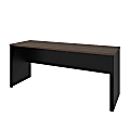 Bestar Connexion 72"W Narrow Computer Desk Shell, Antigua/Black 1 thumbnail image