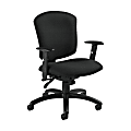 Global® Supra X Mid-Back Multi-Tilter Chair, 38 1/2"H x 25 1/2"W x 23"D, Granite Rock/Black