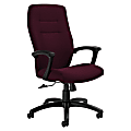 Global® Synopsis Tilter Chair, High-Back, 43 1/2"H x 24 1/2"W x 26 1/2"D, Vermilion/Black