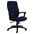 Global® Synopsis Tilter Chair, High-Back, 43 1/2"H x 24 1/2"W x 26 1/2"D, Midnight/Black