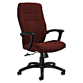 Global® Synopsis Tilter Chair, High-Back, 43 1/2"H x 24 1/2"W x 26 1/2"D, Russet/Black