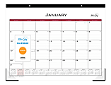 Blue Sky™ Monthly Desk Pad Calendar, 22" x 17", Classic Red, January to December 2021, 111294 1 thumbnail image