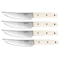 Martha Stewart Everyday 4-Piece Stainless Steel Steak Knife Set, 4-1/2", White 1 thumbnail image