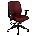 Global® Truform Multi-Tilter Chair, Mid-Back, Red Rose/Black