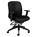 Global® Truform Multi-Tilter Chair, Mid-Back, Black Coal/Black