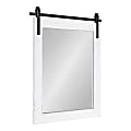 Uniek Kate And Laurel Cates Rectangle Mirror, 30-1/4”H x 24”W x 1-1/4”D, White