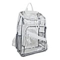 Eastport PVC Deluxe Top-Loader Backpack, Clear/White