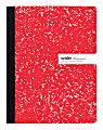 Office Depot® Brand Composition Notebook, 9-3/4" x 7-1/2", Wide Ruled, 100 Sheets, Red