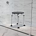 Flash Furniture HERCULES Series Adjustable Shower Stool, Gray