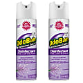 OdoBan Ready-to-Use 360-Degree Continuous Spray Disinfectant Cleaner and Odor Eliminator, Lavender Scent, 14.6 Oz, Set Of 2 Spray Cans 1 thumbnail image