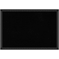 Amanti Art Cork Bulletin Board, 38" x 26", Black, Mezzanotte Black Wood Frame