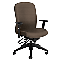 Global® Truform Multi-Tilter Chair, High-Back, Earth/Black, Heavy Duty Model