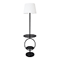 Elegant Designs Bedside Nightstand End Table 62-3/4"H Dual-Shelf Decorative Floor Lamp, White/Black