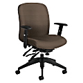 Global® Truform Multi-Tilter Chair, Mid-Back, Earth/Black, Heavy Duty Model