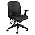 Global® Truform Multi-Tilter Chair, Mid-Back, Granite Rock/Black, Heavy Duty Model