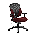 Global® Tye Mesh Tilter Chair, Mid-Back, 41"H x 25"W x 26"D, Red Rose/Black