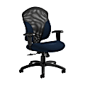 Global® Tye Mesh Tilter Chair, Mid-Back, 41"H x 25"W x 26"D, Blue Bayou/Black 1 thumbnail image