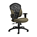Global® Tye Mesh Tilter Chair, Mid-Back, 41"H x 25"W x 26"D, Sandcastle/Black