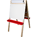 Flipside Adjustable Non-Magnetic Dry-Erase Whiteboard/Chalkboard/Paper Roll Easel, 48" x 24", Wood Frame With Pine Finish 1 thumbnail image