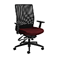 Global® Weev Mid-Back Tilter Chair, 39"H x 25"W x 24"D, Red Rose/Black