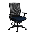 Global® Weev Mid-Back Tilter Chair, 39"H x 25"W x 24"D, Blue Bayou/Black