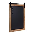 Kate and Laurel Samuels Magnetic Framed Wall Chalkboard, 24” x 36”, Black, Rustic Brown Wood Frame 1 thumbnail image