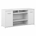 Bush® Business Furniture Studio C 60"W Office Storage Cabinet With Doors And Shelves, White, Standard Delivery