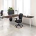 Bush Business Furniture Vista 72"W Corner Desk with Splayed Metal Legs, Black Walnut, Standard Delivery 1 thumbnail image
