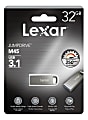 Lexar® JumpDrive® M45 USB 3.1 Flash Drive, 32GB, Silver, LJDM45-32GABSLNA