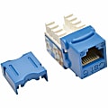 Tripp Lite by Eaton Cat6 Cat5e 110 Style Punch down Keystone Jack RJ45 Blue TAA GSA - RJ-45 1 thumbnail image