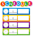 Color Your Classroom Schedule Mini Bulletin Board Set, Assorted Colors