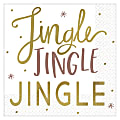Amscan Christmas Jingle Jingle Jingle 2-Ply Beverage Napkins, 5" x 5", 16 Napkins Per Pack, Set Of 4 Packs 1 thumbnail image