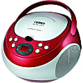 Naxa Portable CD Player with AM/FM Stereo Radio - 1 x Disc - 2.40 W Integrated Stereo Speaker - Red LED - 19 Programable Tracks - CD-DA, MP3 - Auxiliary Input