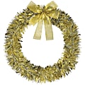 Amscan Christmas 3-Piece Tinsel Wreath, 16", Silver/Gold