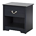 South Shore Aviron 1-Drawer Nightstand, 22-1/2"H x 21-3/4"W x 17-1/2"D, Blueberry