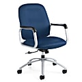 Global® Max™ Mid-Back Chair, 37"H x 25 1/2"W x 18 1/2"D, Blue/Tungsten