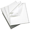 Office Depot® Brand Computer Paper, 3 Parts, 15 Lb, 9 1/2" x 11", Standard Perforation, Carbonless, White, Box Of 1,200 Sets