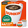 Dunkin' Donuts Decaf Keurig® Single-Serve K-Cup® Pods, Medium Roast, Box of 44 K-Cup® Pods 1 thumbnail image