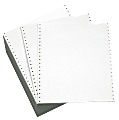 Office Depot® Brand Computer Paper, 1 Part, 18 Lb, 9 1/2" x 11", Standard Perforation, Bond, White, Box Of 2,500 Sheets