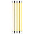 Gritt Commercial Threaded Fiberglass Broom/Squeegee Handle, 60", Yellow, Pack Of 6 Handles 1 thumbnail image