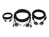 Tripp Lite DVI KVM Cable Kit DVI USB 3.5mm Audio 3xM/M USB M/M DVI M/M 10ft - Supports up to 2560 x 1600 - Black 1 thumbnail image