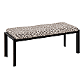 LumiSource Fuji Contemporary Fabric Bench, Beige Leopard/Black 1 thumbnail image