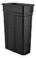 Suncast Commercial Narrow Rectangular Resin Trash Can, 23 Gallons, 30"H x 11"W x 20"D, Black